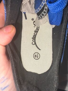 Casual Lace-Up Sneaker in Royal Blue and Black